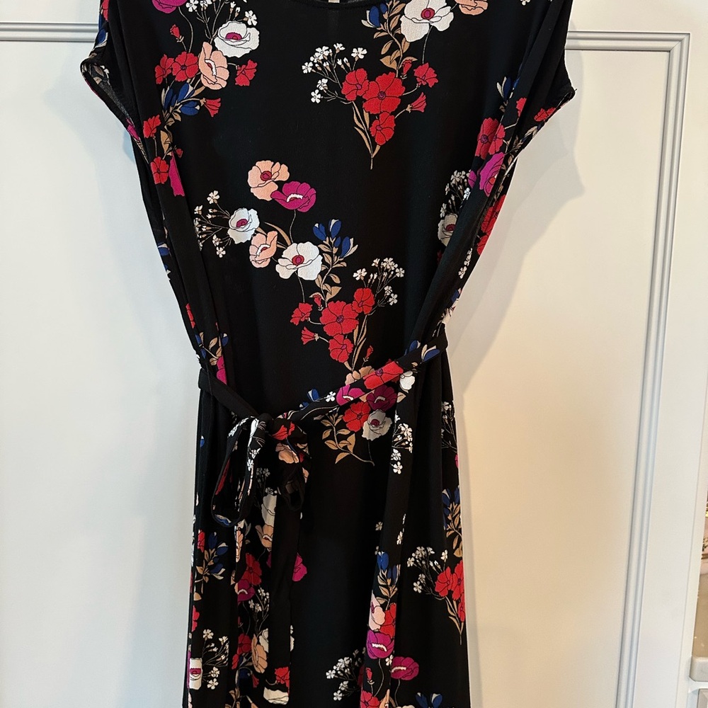 Popsugar black floral dress size L - Picture 7 of 11